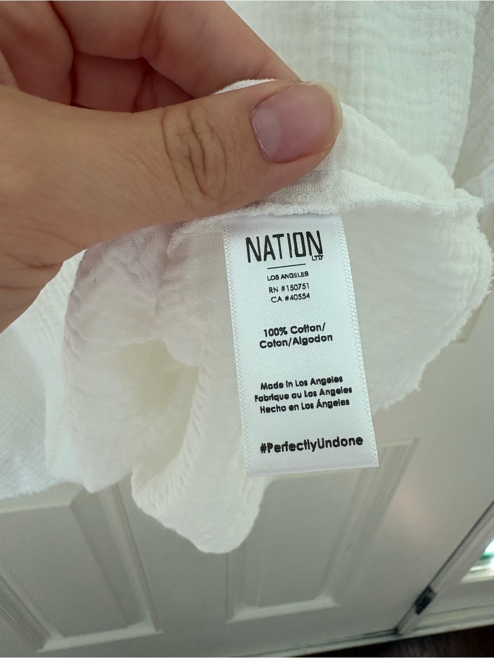 Nation LTD Cotton Gauze V Neck Top Size Small - Picture 4 of 5